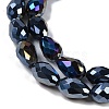 Opaque Solid Color Electroplate Glass Beads Strands EGLA-N013-P6mm-B01-3
