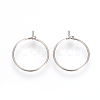 Tarnish Resistant 304 Stainless Steel Hoop Earrings LS-STAS-R071-40-2