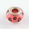 Large Hole Dog Paw Prints Pattern Resin European Beads OPDL-Q129-227A-1