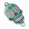 Halloween Theme Alloy Enamel Links Connectors X-ENAM-F140-02E-P-3