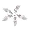 Natural Howlite Pendants G-O194-21-1