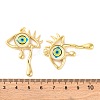 Rack Plating Brass Micro Pave Cubic Zirconia Pendants KK-H486-23G-01-3