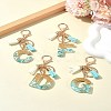 Transparent Epoxy Resin Pendant Keychains KEYC-FS00022-10-8
