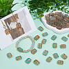100Pcs Transparent Spray Painted Glass Beads GLAA-PA0001-60B-4