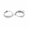 Brass Huggie Hoop Earring Findings KK-S364-158-3