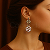 2 Pairs Alloy Toothed Wheel Dangle Stud Earrings EJEW-HY0001-19B-5