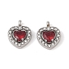 304 Stainless Steel Cubic Zirconia Pendants STAS-A076-02P-03-1