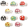 CHGCRAFT 10Pcs 5 Colors Handmade Printed Porcelain Beads PORC-CA0001-12-1