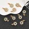 SHEGRACE Brass Clear Cubic Zirconia Charms XGRQ3P150-588G-4