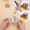 4Pcs Flower Alloy with Glass Rhinestone Shoe Buckle Clips AJEW-FG0003-64C-3