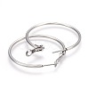 Tarnish Resistant 201 Stainless Steel Hoop Earrings LS-EJEW-F188-24P-B-2