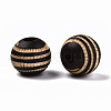 Painted Natural Wood Beads X-WOOD-T021-54A-02-2