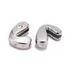 Letter Slider Beads for Watch Band Bracelet Making ALRI-O012-L-NR-1
