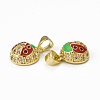 Brass Micro Pave Cubic Zirconia Charms KK-E068-VB322-3