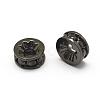 Brass Micro Pave Grade AAA Cubic Zirconia Bead Spacers ZIRC-G100-6mm-61B-NR-1