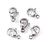 Tarnish Resistant 304 Stainless Steel Lobster Claw Clasps Hand Polished STAS-M262-01-9mm-2