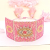 Friendship Eye Loom Pattern Seed Beads Bracelets for Women BJEW-Z013-15B-3