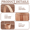 Wooden Apple Flower Baskets with Handle AJEW-GA0009-57-3