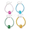 4Pcs 4 Colors Glass & Handmade Lampwork Beaded Bracelets for Women BJEW-TA00692-2