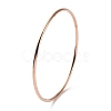 Ion Plating(IP) 304 Stainless Steel Simple Plain Bangle for Women High Polished BJEW-F461-01A-RG-2