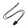 Natural Mixed Gemstone Sailor's Knot Pendant Necklace with Nylon Cord for Women NJEW-E091-02-3