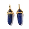 Natural Lapis Lazuli Pointed Pendants G-K329-30G-2