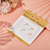 4 Pair Brass Micro Pave Cubic Zirconia Stud Earring Findings KK-BBC0020-01-5