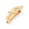Brass Micro Pave Clear Cubic Zirconia Pendants KK-R219-34B-G-2