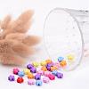 Solid Color Acrylic Beads X-SACR-R807-M-3