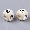 Printed Natural Wood Beads WOOD-T026-001B-2