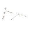 Brass Stud Earring Findings X-KK-S345-252P-2