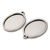 Non-Tarnish 201 Stainless Steel Pendant Cabochon Settings STAS-F296-05B-P-3