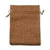 Polyester Imitation Burlap Packing Pouches Drawstring Bags ABAG-PH0001-33A-4