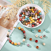 100Pcs 10 Colors Painted Natural Wood Beads WOOD-OC0002-08-5