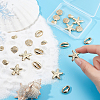24Pcs 4 Style Alloy Beads TIBEB-CA0001-04G-3