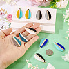 10Pcs 5 Colors Transparent & Opaque Resin & Wood Pendants RESI-TA0004-65-7