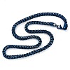 Ion Plating(IP) 304 Stainless Steel Wheat Chain Necklaces for Men NJEW-B116-04BL-2