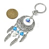 Handmade Lampwork Evil Eye Pendant Keychain KEYC-JKC00535-02-3