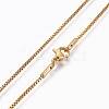 304 Stainless Steel Box Chain Necklaces NJEW-F248-05A-G-2