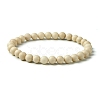 Natural Fossil Beads Stretch Bracelets for Women Men BJEW-JB11349-2