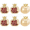 Brass Micro Pave Chocolate Cubic Zirconia Charms KK-BC0009-05-1