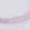 Natural Rose Quartz Beaded Stretch Bracelets BJEW-JB02459-01-2
