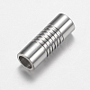 Tarnish Resistant 304 Stainless Steel Magnetic Clasps with Glue-in Ends STAS-F149-04P-A-2