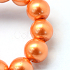 Baking Paint Pearlized Glass Pearl Round Bead Strands X-HY-Q003-10mm-36-3