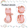 ANATTASOUL Cat Glass & Plastic Pendant Necklaces & Stud Earrings & Finger Rings SJEW-AN0001-52-3