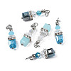 Faceted Transparent Glass Charms GLAA-Q026-08-3
