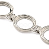 Rack Plating Brass Flat Round Link Bracelet Making with Tray BJEW-A010-03B-P-3