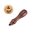 PandaHall Elite DIY Letter Scrapbook Brass Wax Seal Stamps and Wood Handle Sets AJEW-PH0010-C-3