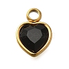304 Stainless Steel with Rhinestone Pendants X-STAS-Q346-01G-05-1