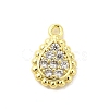 Real 18K Gold Plated Rack Plating Brass Micro Pave Cubic Zirconia Pendants Charms KK-S396-03B-1